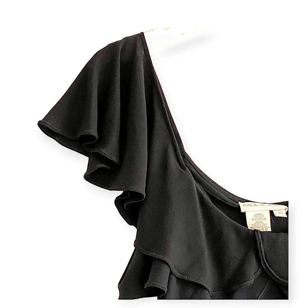 Paul and Joe Scoop Neck Ruffle Silk Maxi Dress, Size 38EU - Picture 10 of 13